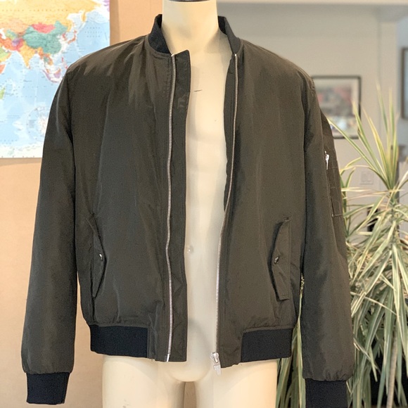 Zara dark green bomber jacket - Picture 1 of 4